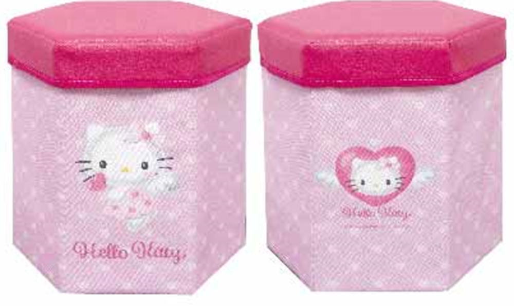 送料無料□マイメロディー大きめ収納ボックス折りたたみ可能スツール苺