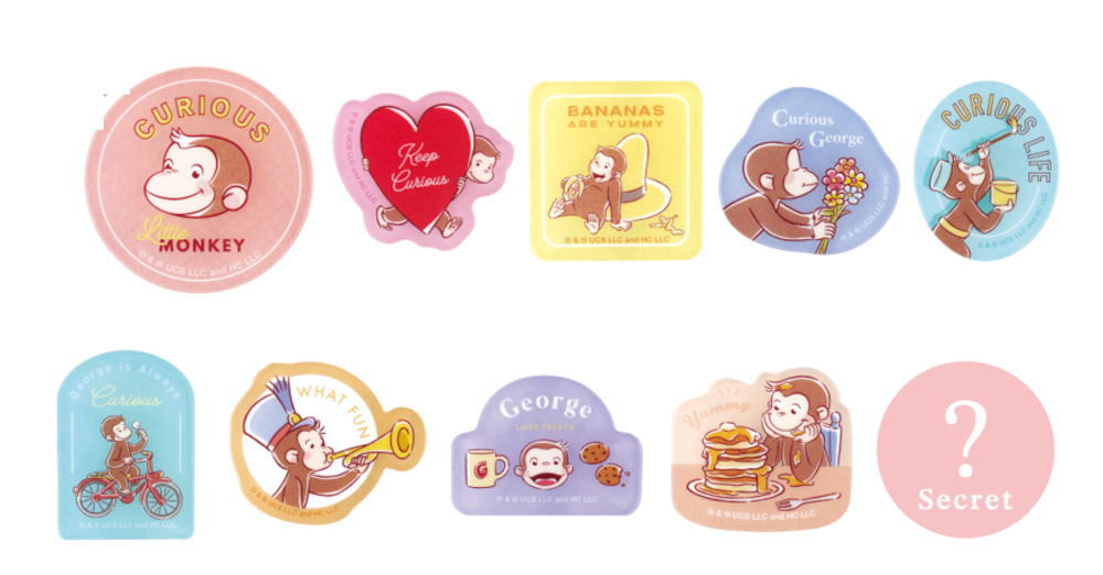 楽天市場】【クジ】 おさるのジョージ シークレットデニム刺繍缶