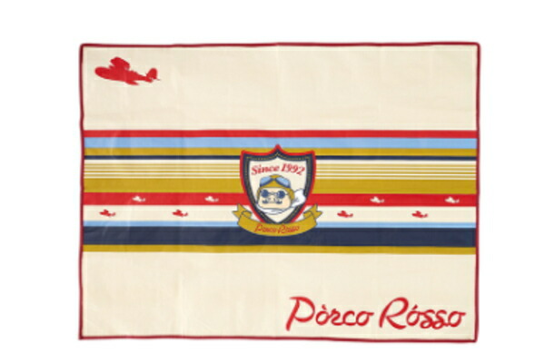 スタジオジブリ　紅の豚　レジャーシート 中サイズストライプポルコ　宮崎駿　アニメ　映画　敷物　シート　マット　遠足　アウトドア　子供　キッズ　雑貨　グッズ　かわいい画像