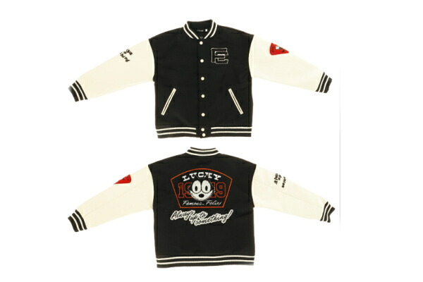 フィリックス　スタジャン3L　ラッキーキャット　アメキャラ　アニメ　アウター　ジャンパー　服　メンズ　男性　ファッション　雑貨　グッズ　かわいい