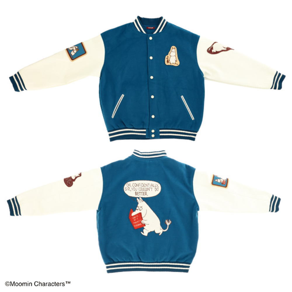 【送料無料】  MOOMIN ムーミン スタジャンL ワッペンムーミン アニメ 絵本 キャラクター アウター ジャンパー 服 レディース 女性 メンズ 男性 ファッション 雑貨 グッズ かわいい TE