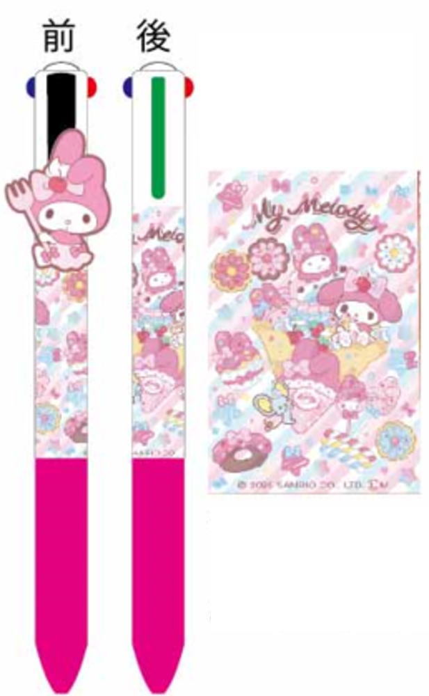 楽天市場】サンリオキャラクターズ マスコット付き4色ボールペンマイ