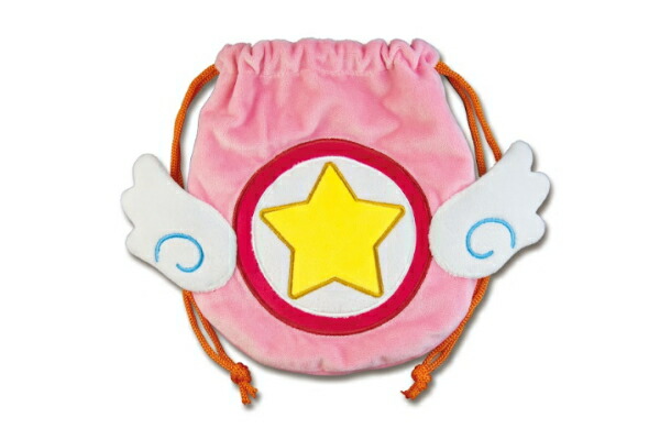 カードキャプターさくら　ぬいぐるみ巾着星の鍵　アニメ　ポーチ　ケース　小物入れ　袋　収納　子供　キッズ　雑貨　グッズ　かわいい画像