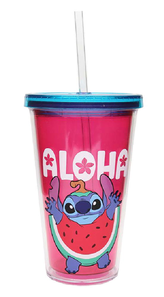 【ディズニーキャラクター】ストロータンブラー【550ml】【ピンク】【スティッチ】【リロアンドスティッチ】【映画】【アニメ】【コップ】【カップ】【ボトル】【食事】【食器】【キッチン】【雑貨】【グッズ】【かわいい】画像
