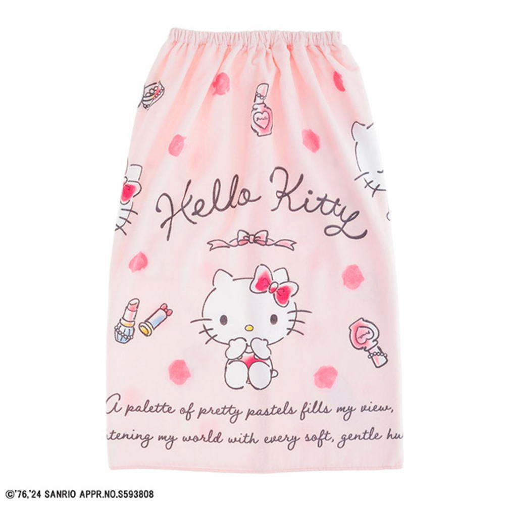 美品　サンリオ　ハローキティ⭐︎トロピカル⭐︎ フルーツ　ハイビスカス　ラップタオル 美品 サンリオ ハローキティ⭐︎トロピカル⭐︎ フルーツ