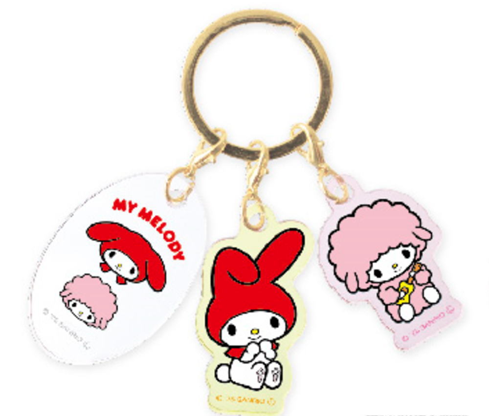 楽天市場】マイメロディ バッグチャーム 秘密のメロクロ キーリング