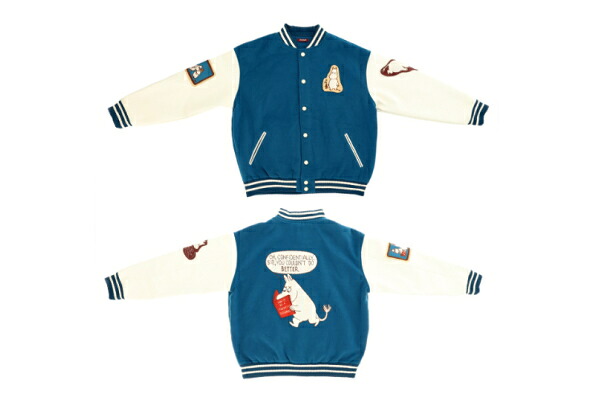 ムーミン MOOMIN スタジャン3L ワッペン アニメ アウター ジャンパー 服 レディース 女性 メンズ 男性 ファッション 雑貨 グッズ かわいい