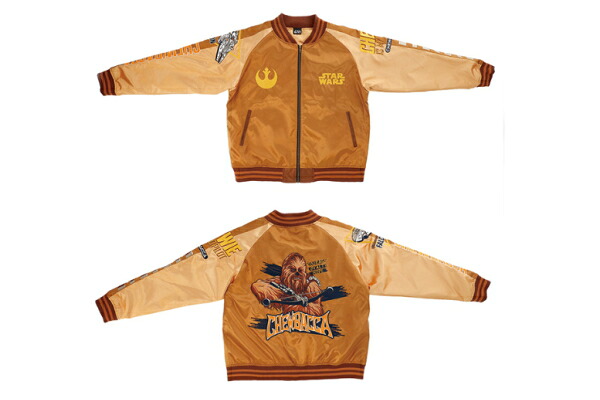 STAR WARS スター・ウォーズ スカジャン3L ブラウンアグレッシブ 映画 アウター ジャンパー 服 メンズ 男性 ファッション 雑貨 グッズ かわいい