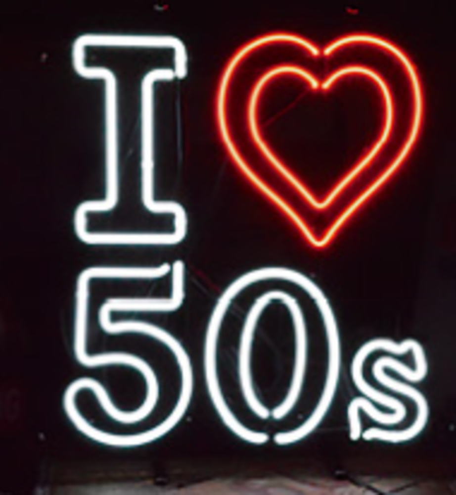 アメリカン雑貨 ネオンサインI LOVE 50S USA アメキャラ BAR 赤ちょうちん 喫茶店 ネオン点火装置 電飾 点火装置 表われ 張り出し 照度 室内装飾 雑貨 グッズ 愛くるしげ