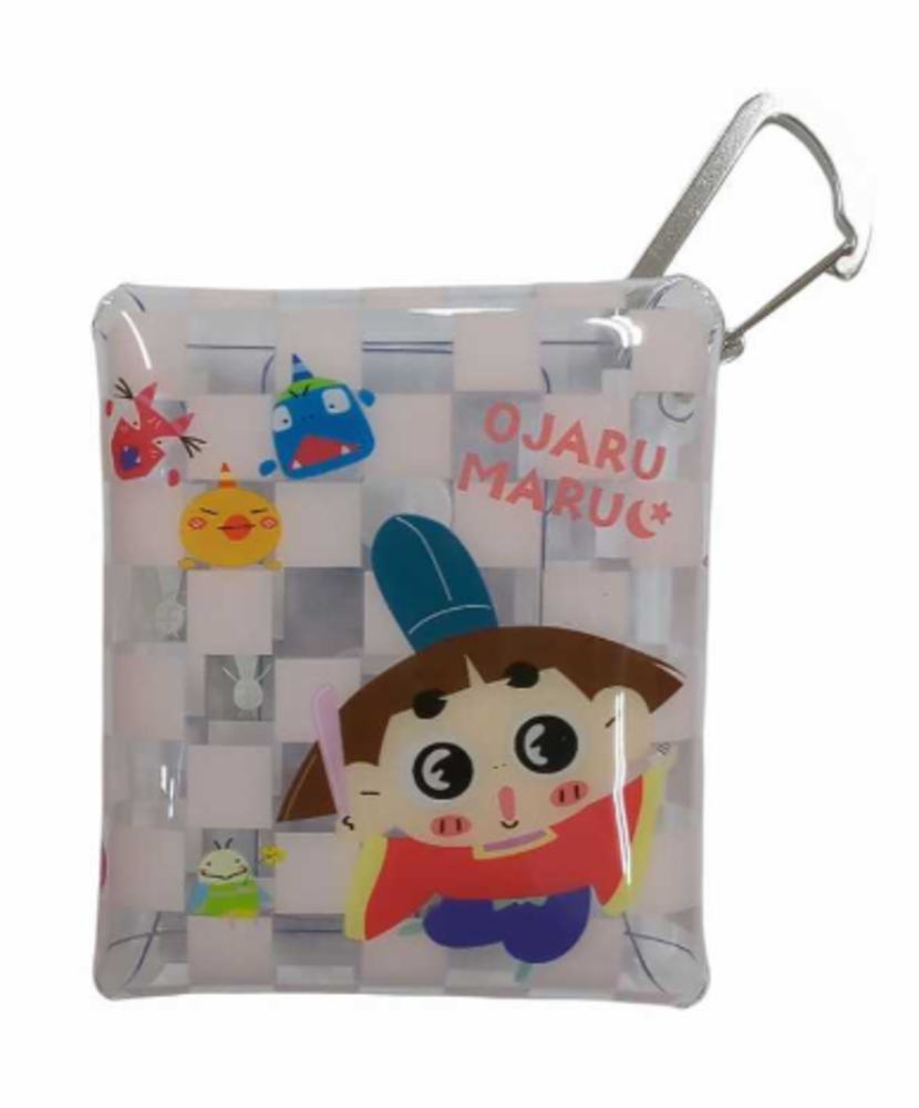 おじゃる丸　クリアマルチケースSS　Eテレ　アニメ　ポーチ　コインケース　小銭入れ　小物入れ　収納　カラビナ付き　雑貨　グッズ　かわいい画像