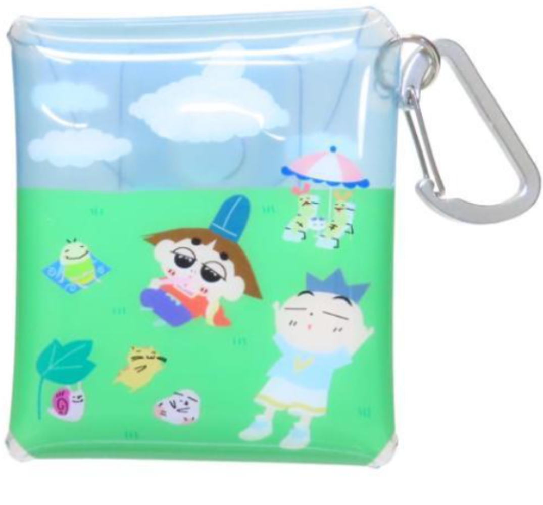 【送料無料】　おじゃる丸　クリアマルチケースSS　青空　Eテレ　アニメ　ポーチ　コインケース　小銭入れ　小物入れ　収納　カラビナ付き　雑貨　グッズ　かわいい画像