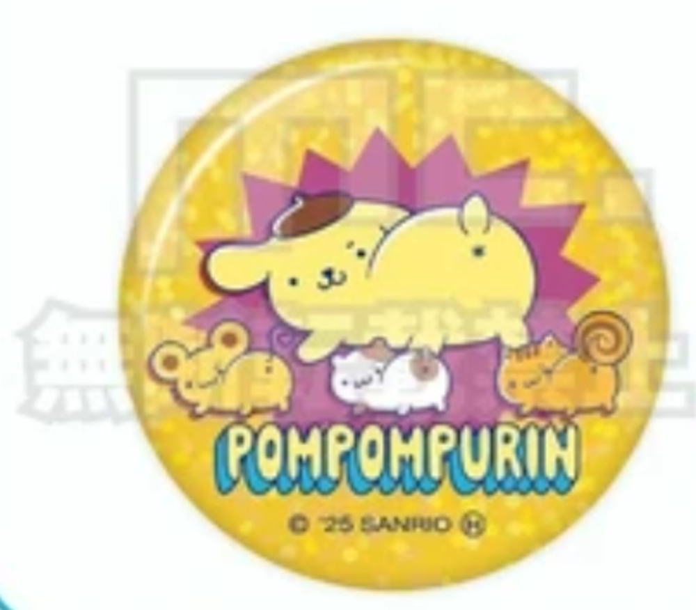 ポムポムプリン スコーン クローバー ハート缶バッジ ポムポムプリン