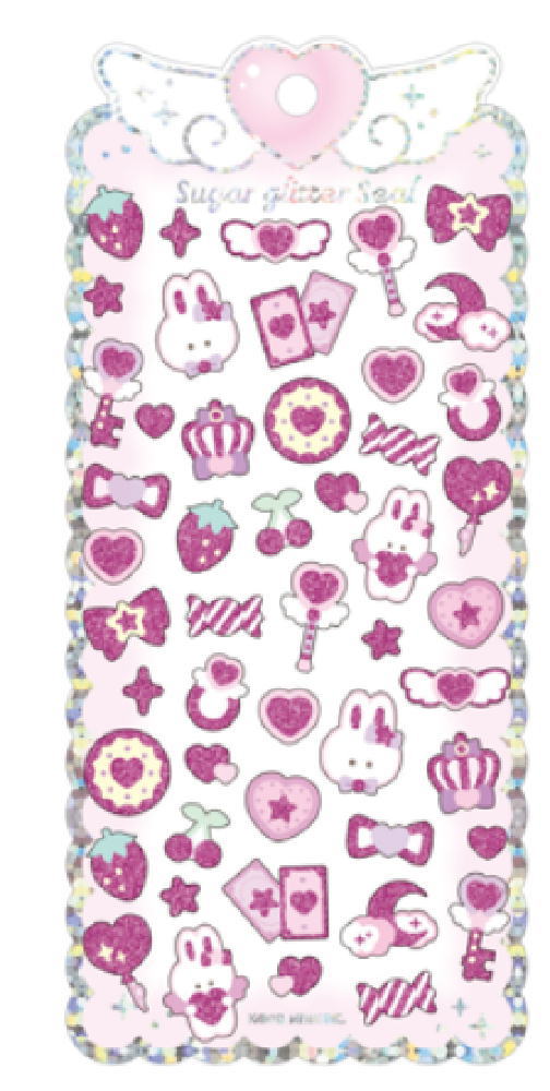 楽天市場】【超お買い得価格☆サマーシール】グリッターシール3枚