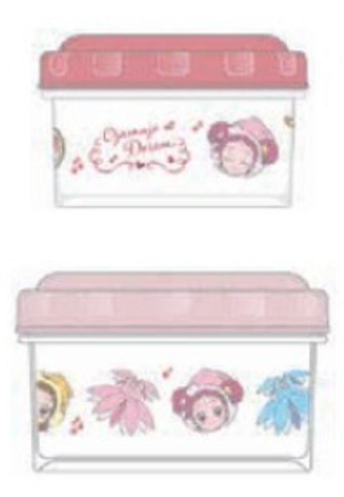 【送料無料】　【日本製】　おジャ魔女どれみ　抗菌ラウンド型フードコンテナS/Mどれみ　アニメ　映画　ケース　小物入れ　フード　キャニスター　遠足　アウトドア　子供　キッズ　雑貨　グッズ　かわいい　【TE】画像