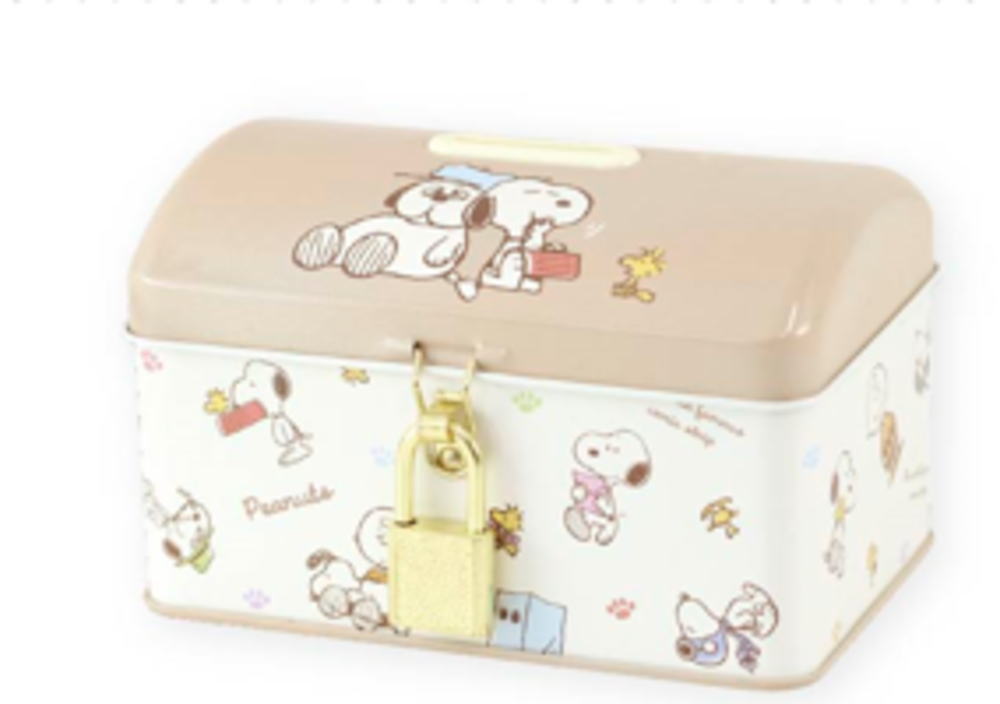 楽天市場】【送料無料】 スヌーピー SNOOPY カギ付き缶バンク