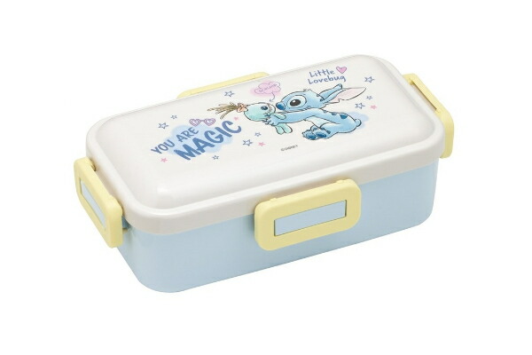 【日本製】　ディズニーキャラクター　抗菌食洗機対応ふわっと弁当箱530ml　ハグ　スティッチ　リロアンドスティッチ　映画　アニメ　ランチボックス　弁当箱　遠足　お出かけ　アウトドア　雑貨　グッズ　かわいい画像