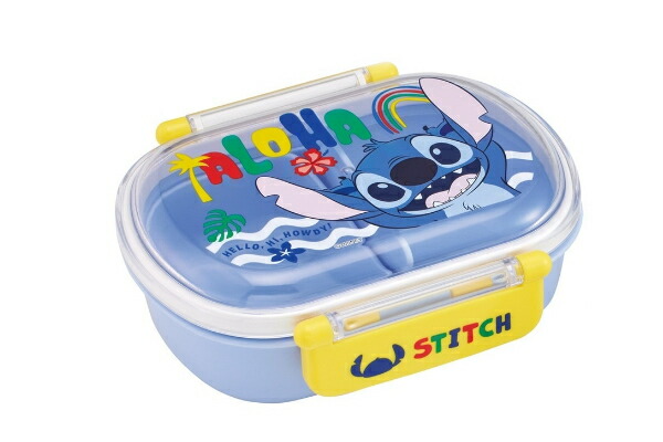 【送料無料】　【日本製】　ディズニーキャラクター　ふわっとフタタイトランチボックス小判26　スティッチ　リロアンドスティッチ　アニメ　映画　ランチボックス　お弁当箱　遠足　アウトドア　子供　キッズ　雑貨　グッズ　かわいい　【TE】画像