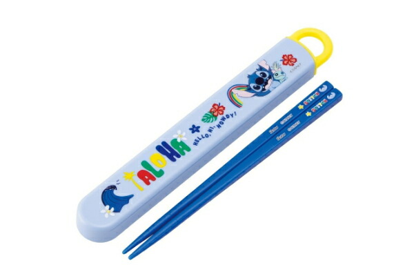 【送料無料】　【日本製】　ディズニーキャラクター　食洗機対応スライド箸と箸箱セット26　スケート　リロアンドスティッチ　アニメ　映画　はし箱　箸入れ　おはし　箸　ハシ　食器　食事　遠足　アウトドア　子供　キッズ　雑貨　グッズ　かわいい画像