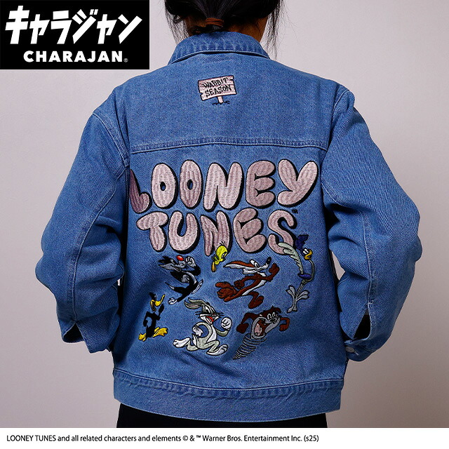 【送料無料】　ルーニー・テューンズ　ジージャン3L　ランニングフレンズ　アニメ　アメキャラ　キャラジャン　アウター　ジャンパー　服　レディース　女性　メンズ　男性　ファッション　雑貨　グッズ　かわいい　【TE】