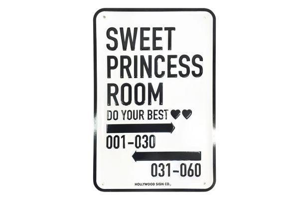 米国ン雑貨 エンボス金サイン Princess Room メタル 雑貨 アメリカ雑貨 貼出し カード Bar 食堂 インテリア装飾 アメリカ Usa めんこい お洒落 Ifsprobity Nl