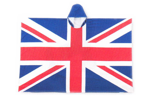 楽天市場 送料無料 国旗タオル フード付きポンチョ チアーイギリス イギリス スポーツ 応援 グッズ 海水浴 海 プール レジャー ポンチョ 大き目 タオル たおる インテリア かわいい ａｏｉデパート