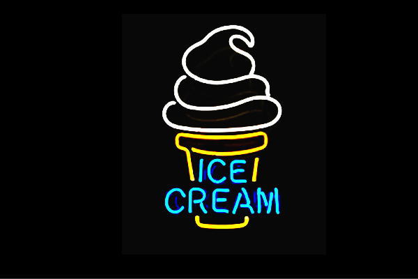 ネオン Ice Cream ソフトクリーム アイスクリーム アイス ジョッキ イラスト ネオンライト 電飾 Led ライト サイン Neon 看板 イルミネーション インテリア 店舗 ネオンサイン アメリカン雑貨 おしゃれ Giet Edu