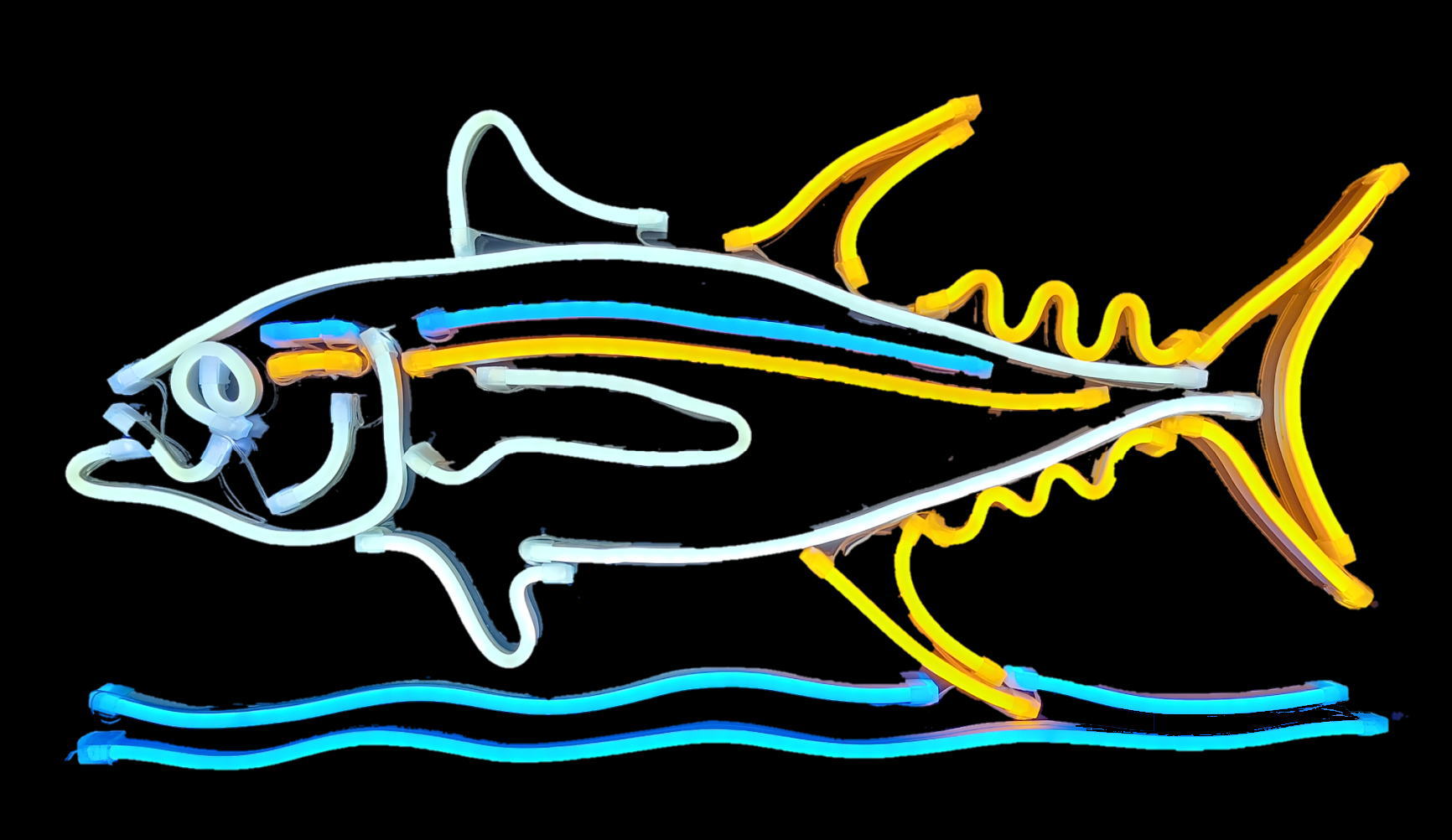 ネオン　フィッシュ魚　さかな　マグロ　カツオ　海　飲食店　BAR　バー　カフェ　ネオンライト　電飾　LED　ライト　サイン　neon　看板　イルミネーション　インテリア　店舗　ネオンサイン　アメリカン雑貨　おしゃれ