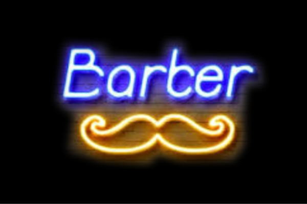 ネオン　BARBERヘアーサロン　美容室　美容院　ヘアーカット　バーバー　床屋　ネオンライト　電飾　LED　ライト　サイン　neon　看板　イルミネーション　インテリア　店舗　ネオンサイン　アメリカン雑貨　おしゃれ｜ＡＯＩデパート