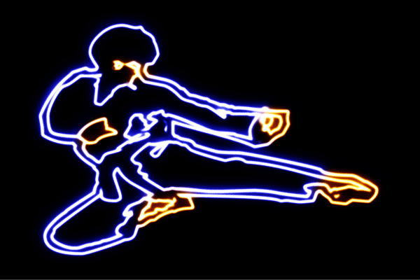 ネオン　空手家空手　からて　道場　空手道場　キック　ネオンライト　電飾　LED　ライト　サイン　neon　看板　イルミネーション　インテリア　店舗　ネオンサイン　アメリカン雑貨　おしゃれ