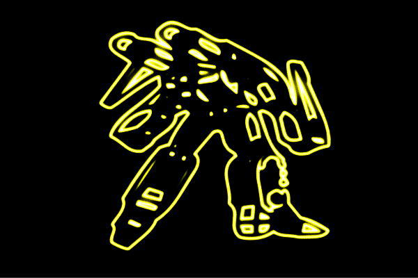 ネオン　ロボ7　ロボット　ロボット戦士　戦士　機動戦士　ネオンライト　電飾　LED　ライト　サイン　neon　看板　イルミネーション　インテリア　店舗　ネオンサイン　アメリカン雑貨　おしゃれ