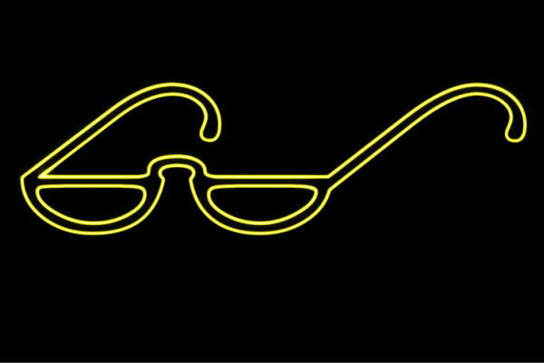 ネオン 眼鏡メガネ めがね だて眼鏡 黒眼鏡 ネオンともし火 電飾 LED ともし火 顕われ neon 貼り出し 照明 室内装飾 バス発着場 ネオンサイン アメリカン雑貨 今めかしい