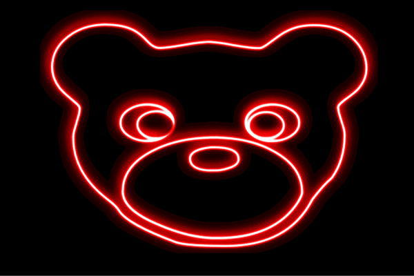 ネオン くま人間の顔くま 熊 熊 毛の荒物 毛の荒物 ネオンともし火 電飾 LED ともし火 顕われ neon 貼り出し 照明 室内装飾 バス発着場 ネオンサイン アメリカン雑貨 今めかしい