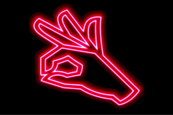 セール 登場から人気沸騰 ネオン オッケー Ok グッド 手 て ゆび フィンガー てのひら グー イラスト ネオンライト 電飾 Led ライト サイン Neon 看板 イルミネーション インテリア 店舗 ネオンサイン