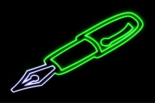 21高い素材 ネオン 万年筆 ペン ぺん ボールペン 筆 文房具 アイコン イラスト ネオンライト 電飾 Led ライト サイン Neon 看板 イルミネーション インテリア 店舗 ネオンサイン アメリカン雑貨 かわいい