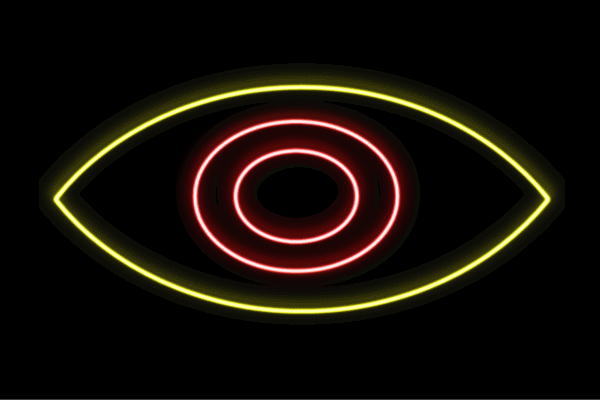 ネオン 目2 め 眼球 瞳 ひとみ 片目 顔 アイコン ネオンともし火 電飾 LED ともし火 顕われ neon 貼り出し 照明 室内装飾 バス発着場 ネオンサイン アメリカン雑貨 今めかしい