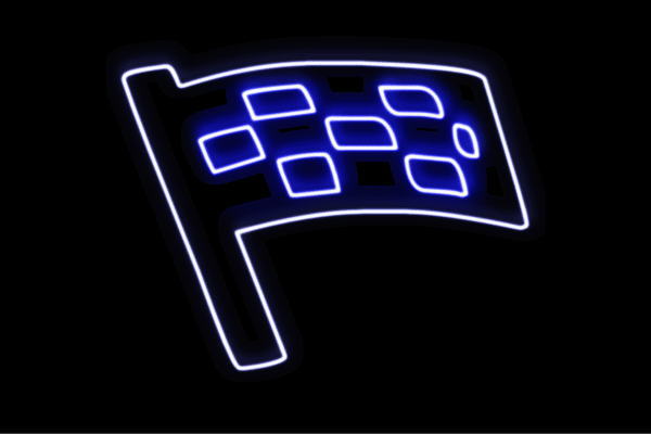高級素材使用ブランド ネオン フラッグ 5 はた ハタ 旗 アイコン マーク ネオンライト 電飾 Led ライト サイン Neon 看板 イルミネーション インテリア 店舗 ネオンサイン アメリカン雑貨 かわいい 54zak701