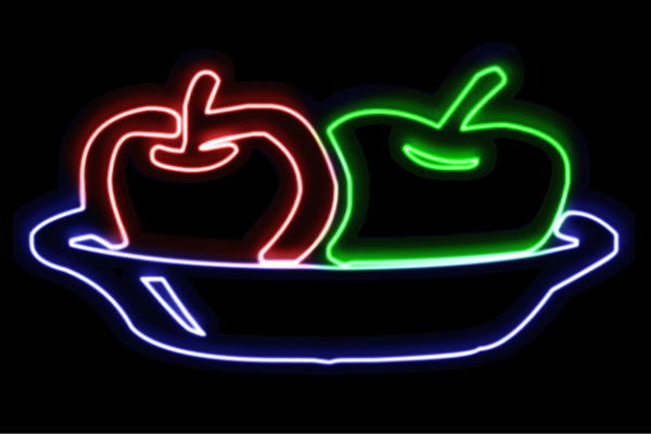 ネオン フルーツ果物 くだもの りんごの木 林檎 リンゴの木 食物 蔬菜 電飾 LED ともし火 顕われ neon 貼り出し 照明 室内装飾 バス発着場 ネオンサイン アメリカン雑貨 今めかしい