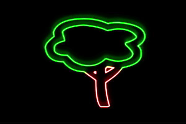 ネオン 天然木35 tree 木 き 森 草木 クリスマス アイコン ネオンともし火 電飾 LED ともし火 顕われ neon 貼り出し 照明 室内装飾 バス発着場 ネオンサイン アメリカン雑貨 今めかしい