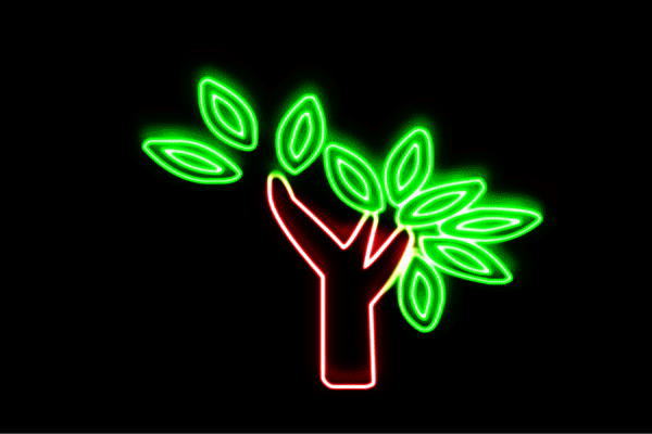ネオン　ツリー39　リーフ　葉っぱ　tree　木　き　森　山　アイコン　ネオンライト　電飾　LED　ライト　サイン　neon　看板　イルミネーション　インテリア　店舗　ネオンサイン　アメリカン雑貨　おしゃれ