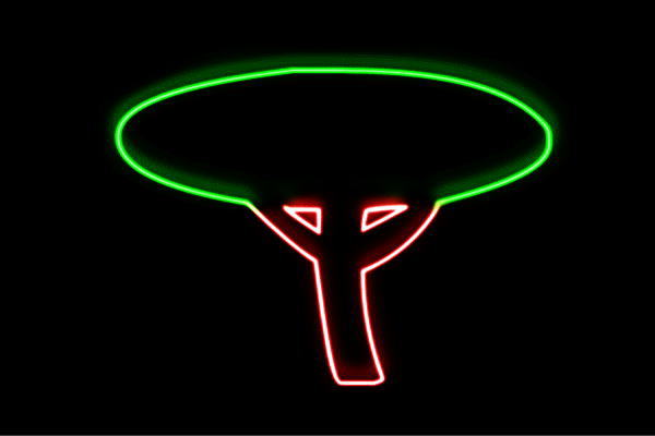 ネオン 天然木44 tree 木 き 森 草木 クリスマス アイコン ネオンともし火 電飾 LED ともし火 顕われ neon 貼り出し 照明 室内装飾 バス発着場 ネオンサイン アメリカン雑貨 今めかしい
