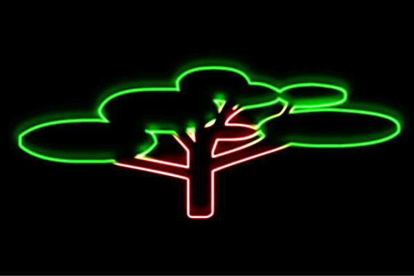 ネオン 松の木6 松 天然木 tree 木 き 盆栽 草木 庭 ネオンともし火 電飾 LED ともし火 顕われ neon 貼り出し 照明 室内装飾 バス発着場 ネオンサイン アメリカン雑貨 今めかしい