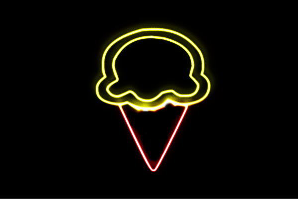 ネオン クリーム9 ソフトクリーム ICE CREAM 内燃機関 アイコン ネオンともし火 電飾 LED ともし火 顕われ neon 貼り出し 照明 室内装飾 バス発着場 ネオンサイン アメリカン雑貨 今めかしい