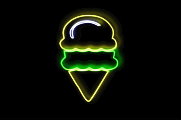 ネオン クリーム24 ソフトクリーム ICE CREAM 内燃機関 アイコン ネオンともし火 電飾 LED ともし火 顕われ neon 貼り出し 照明 室内装飾 バス発着場 ネオンサイン アメリカン雑貨 今めかしい