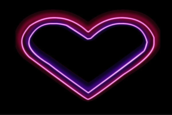 ネオン ハート形4 はーと ハート形目じるし heart アイコン 小間絵 ネオンともし火 電飾 LED ともし火 顕われ neon 貼り出し 照明 室内装飾 バス発着場 ネオンサイン アメリカン雑貨 今めかしい