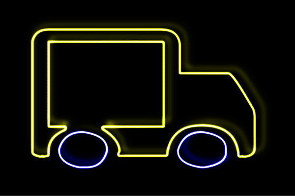 速くおよび自由な ネオン トラック Track 車 くるま クルマ カー 乗り物 イラスト ネオンライト 電飾 Led ライト サイン Neon 看板 イルミネーション インテリア 店舗 ネオンサイン アメリカン雑貨