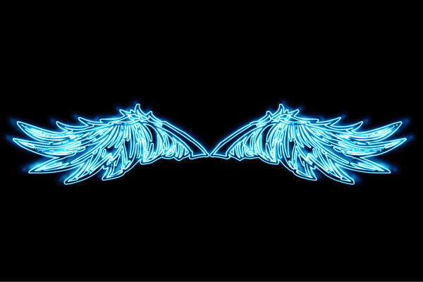 ネオン　ウイング8　羽　翼　はね　つばさ　WING　フェザー　天使　ネオンライト　電飾　LED　ライト　サイン　neon　看板　イルミネーション　インテリア　店舗　ネオンサイン　アメリカン雑貨　おしゃれ