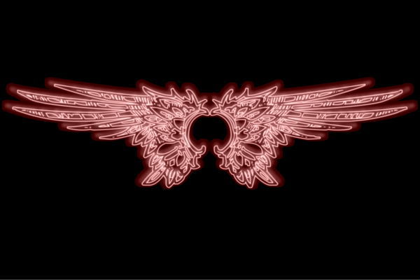 ネオン　ウイング17　羽　翼　はね　つばさ　WING　フェザー　天使　ネオンライト　電飾　LED　ライト　サイン　neon　看板　イルミネーション　インテリア　店舗　ネオンサイン　アメリカン雑貨　おしゃれ