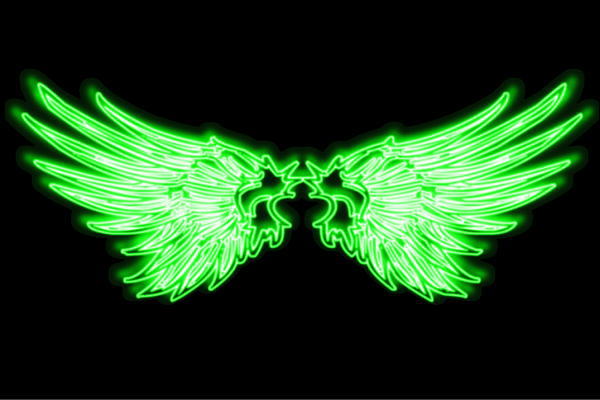 ネオン　ウイング18　羽　翼　はね　つばさ　WING　フェザー　天使　ネオンライト　電飾　LED　ライト　サイン　neon　看板　イルミネーション　インテリア　店舗　ネオンサイン　アメリカン雑貨　おしゃれ