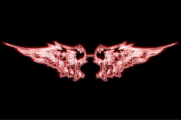 ネオン　ウイング21　羽　翼　はね　つばさ　WING　フェザー　天使　ネオンライト　電飾　LED　ライト　サイン　neon　看板　イルミネーション　インテリア　店舗　ネオンサイン　アメリカン雑貨　おしゃれ