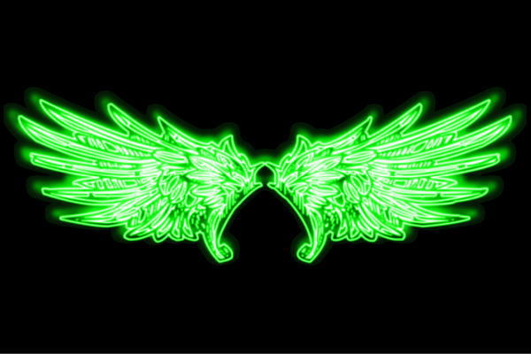 ネオン　ウイング24　羽　翼　はね　つばさ　WING　フェザー　天使　ネオンライト　電飾　LED　ライト　サイン　neon　看板　イルミネーション　インテリア　店舗　ネオンサイン　アメリカン雑貨　おしゃれ
